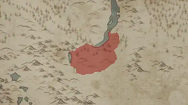 Menggei Mergid on the game's map