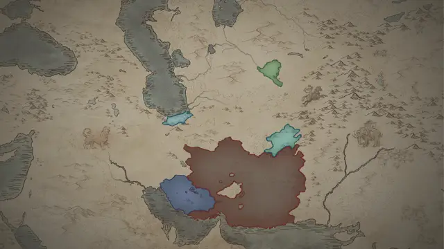 Amir Ya'qub's realm on the start's map
