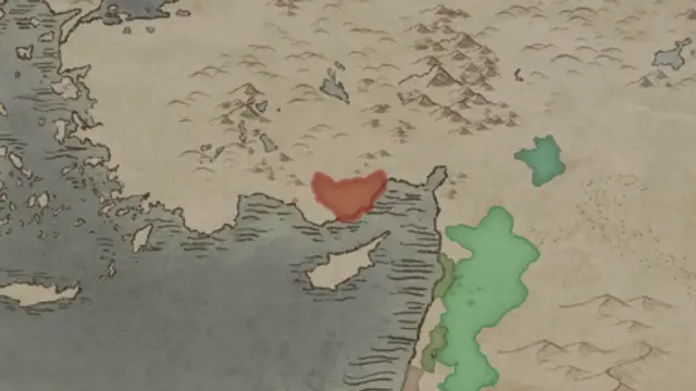 Count Levon's realm on the start's map