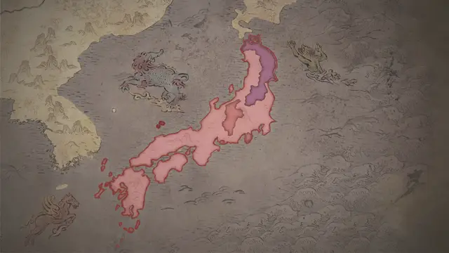 Daijō-daijin Taira Kiyomori's realm on the start's map