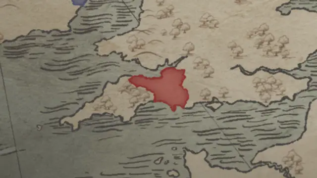 Earl Alfred's realm on the start's map