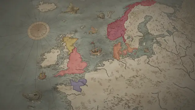 Harald Hardrade's realm on the start's map