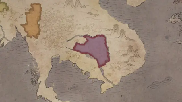Jayavarman III's realm on the start's map