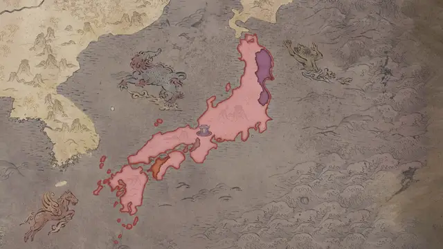 Kampaku Fujiwara Yorimichi's realm on the start's map