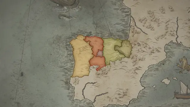 King Alfonso VI's realm on the start's map