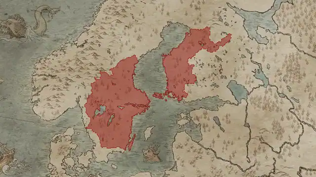 Knut Erik's realm on 1178.10.1 — Sweden, 30 counties