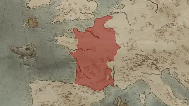 Philippe Capet's realm on 1066.9.15 — France, 84 counties