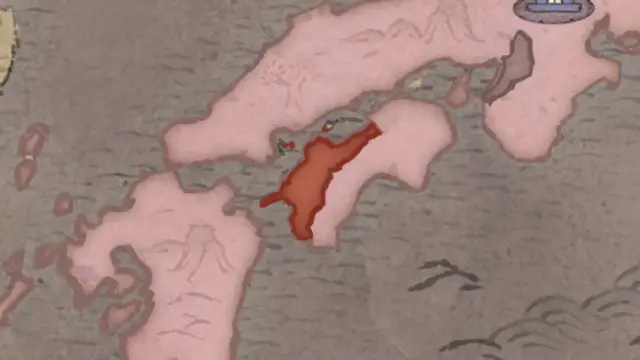Minamoto Morofusa's realm on the start's map