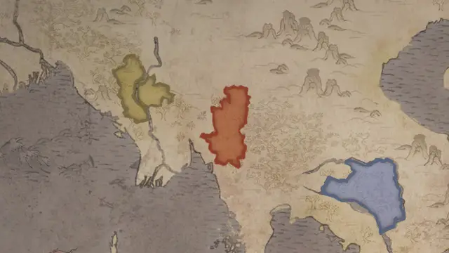 Padumaraja's realm on the start's map