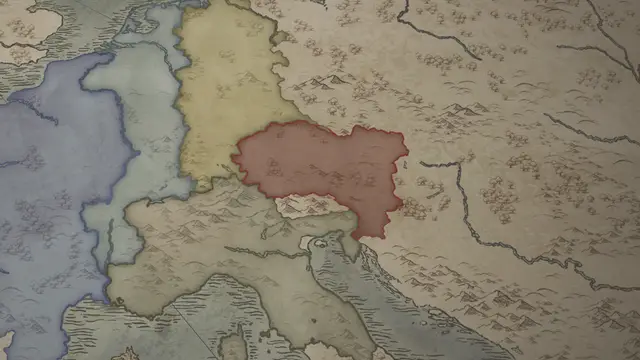 Prince Karlmann's realm on the start's map
