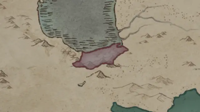 Rostam I's realm on the start's map