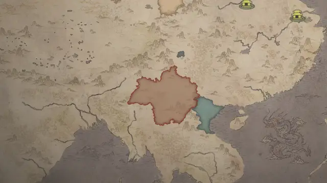 Sīlián Wáng's realm on the start's map