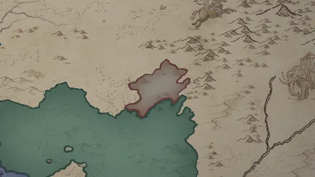 Sūrī of Mandesh's realm on the start's map
