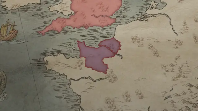 William the Bastard's realm on the start's map