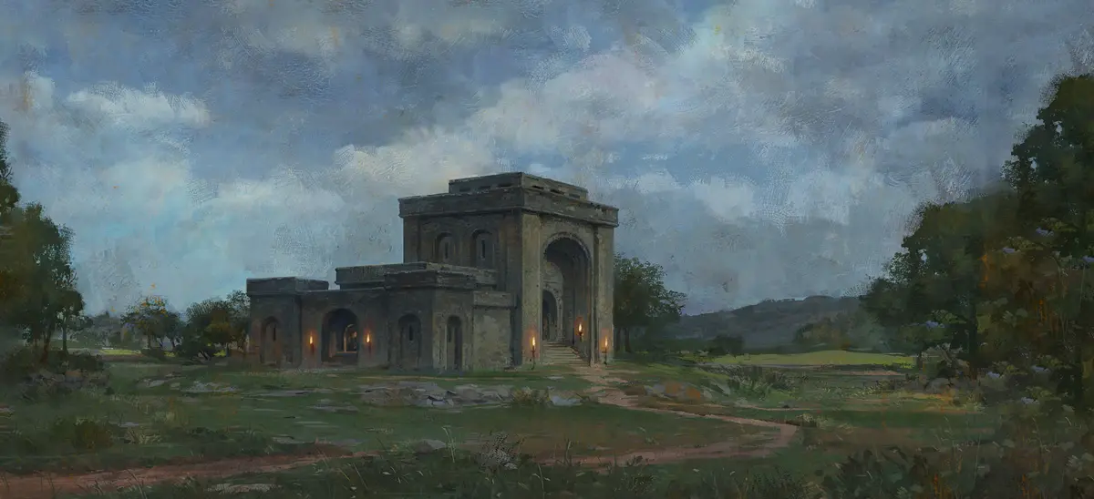 Temple, the game's painting