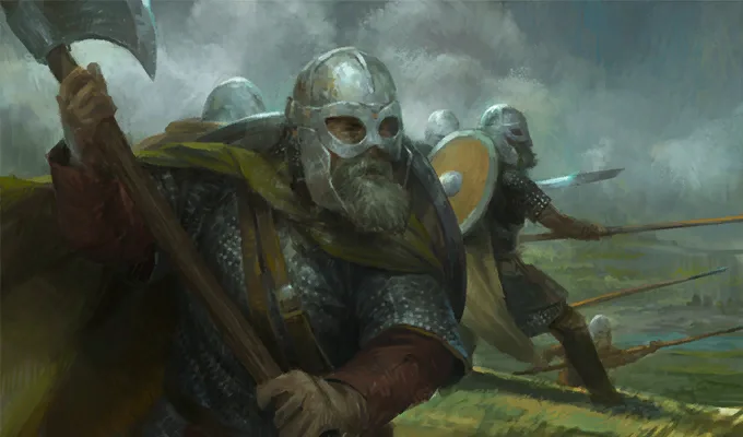 Huscarls, the game's illustration