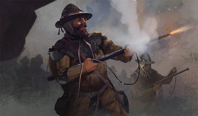 Handgunners, the game's illustration