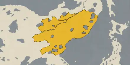The 42 counties of Jurchen culture on the 1066 map
