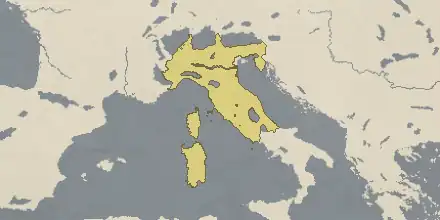 The de jure land of Italia