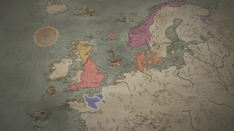William the Bastard's realm on the bookmark map