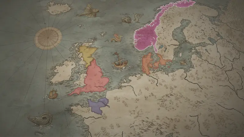 Harald Hardrade's realm on the bookmark map