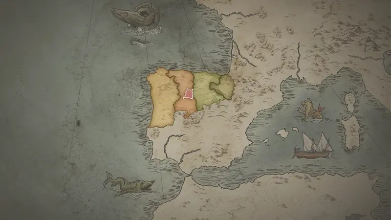 Infanta Urraca's realm on the bookmark map