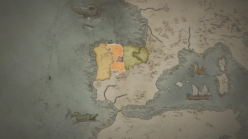 King Alfonso VI's realm on the bookmark map