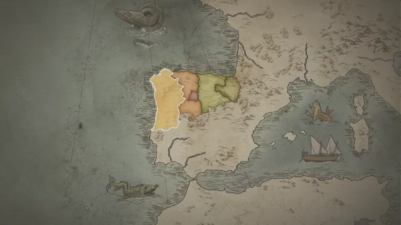 King García's realm on the bookmark map
