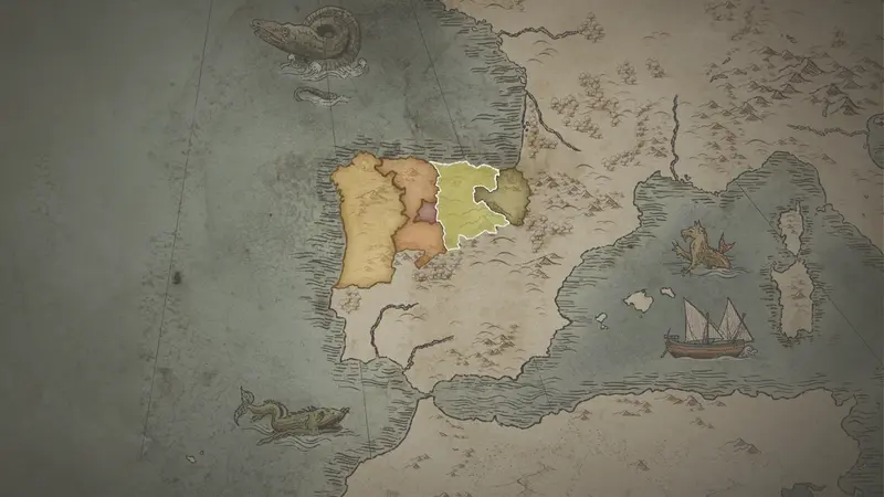 King Sancho II's realm on the bookmark map