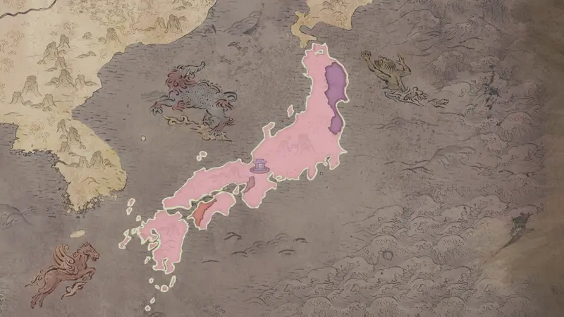 Kampaku Fujiwara Yorimichi's realm on the bookmark map