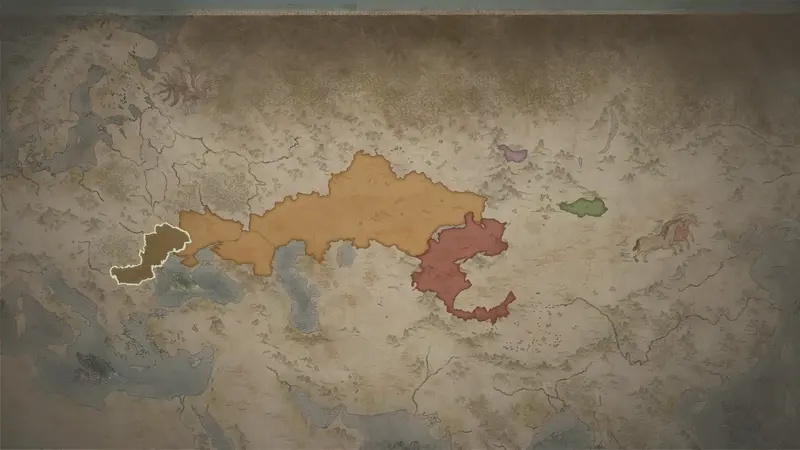 Tatus of the Pechenegs's realm on the bookmark map