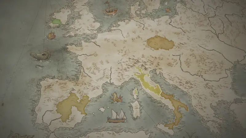 Duchess Matilda's realm on the bookmark map
