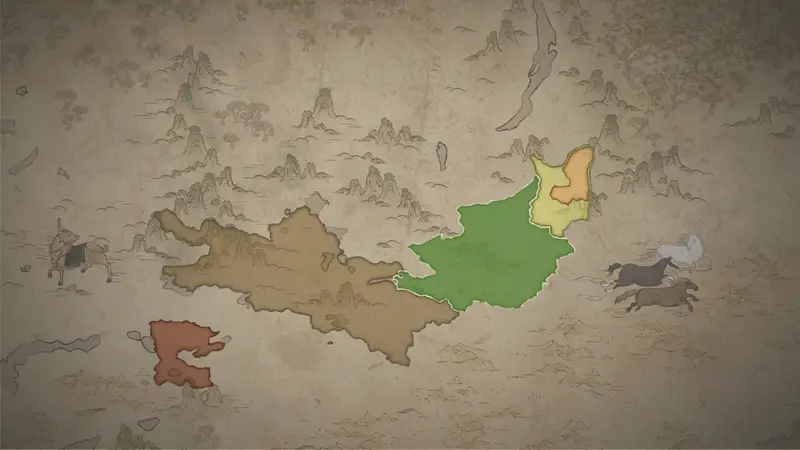High Chieftain Togrul's realm on the bookmark map