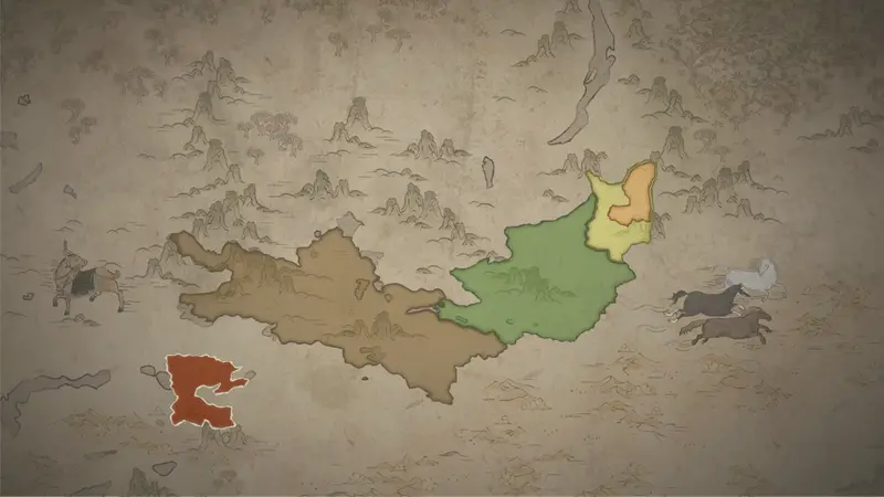 Chieftain Wolila's realm on the bookmark map