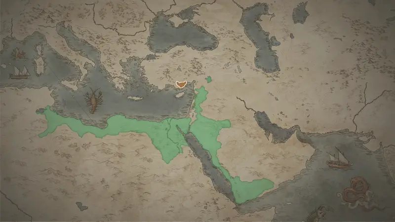 Count Levon's realm on the bookmark map