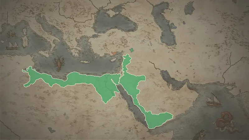 Salāh al-Dīn Yusuf's realm on the bookmark map