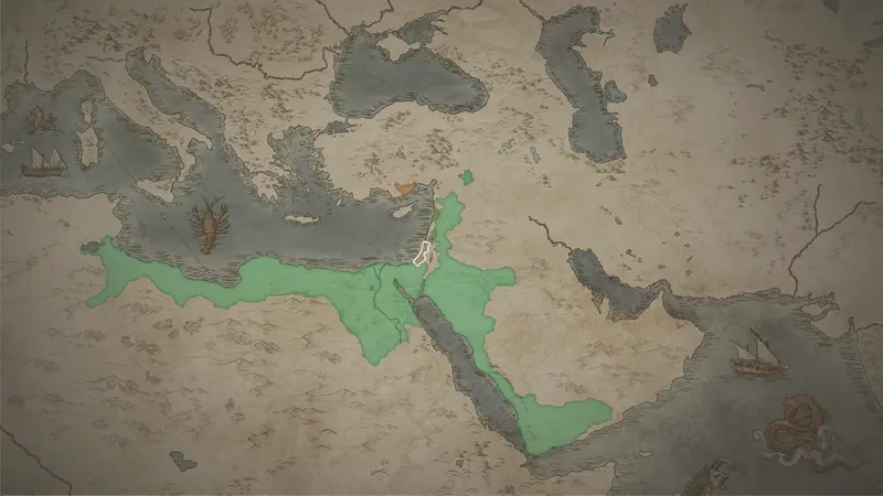 Princess Sibylla's realm on the bookmark map
