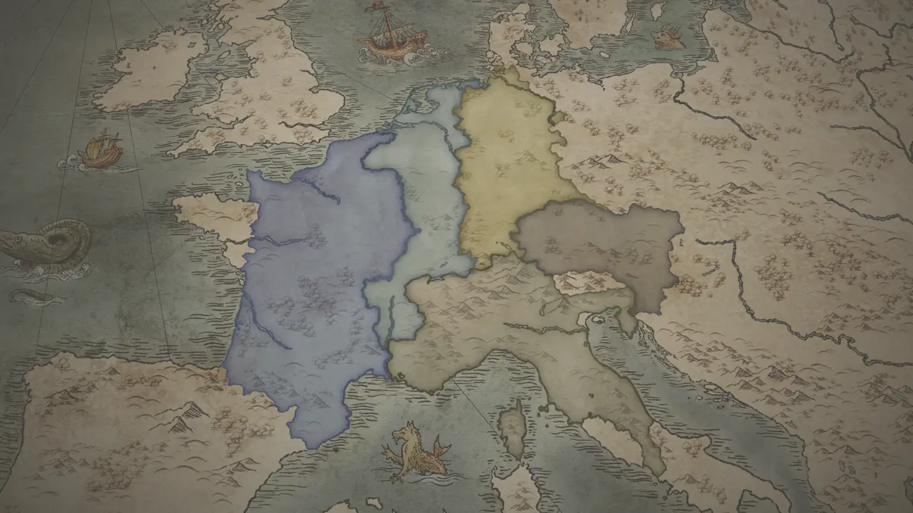 The The Carolingians bookmark map