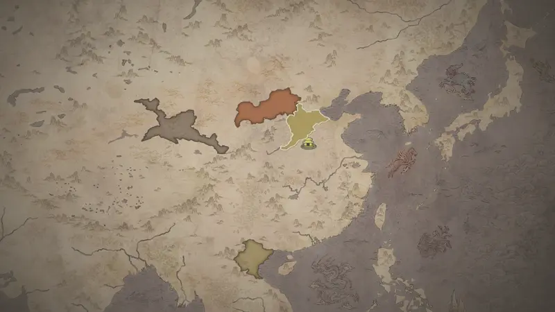 Commandant Hé Quánhào's realm on the bookmark map