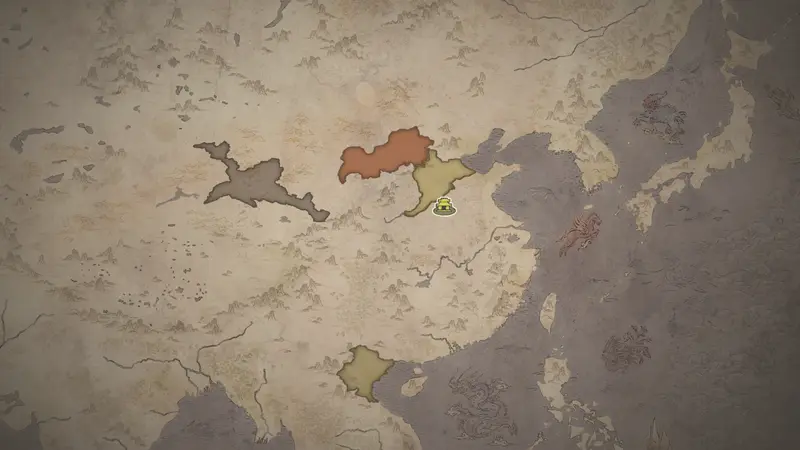 Huáng Chāo's realm on the bookmark map