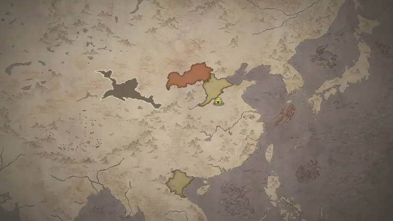 Wáng Zhāng Huáishèn's realm on the bookmark map