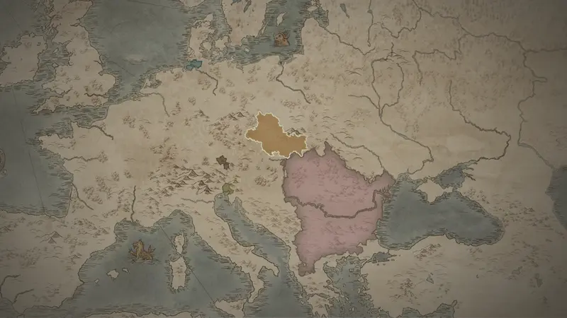 King Rostislav's realm on the bookmark map