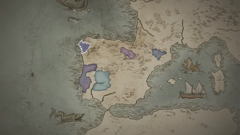 Count Hermenexildo Gutierrez's realm on the bookmark map