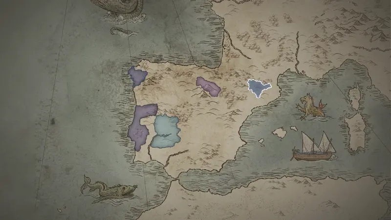 Guifré the Hairy's realm on the bookmark map