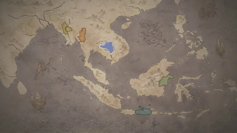 Jayavarman III's realm on the bookmark map