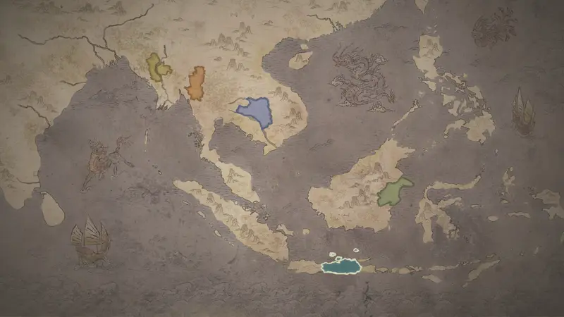 Lokapala's realm on the bookmark map