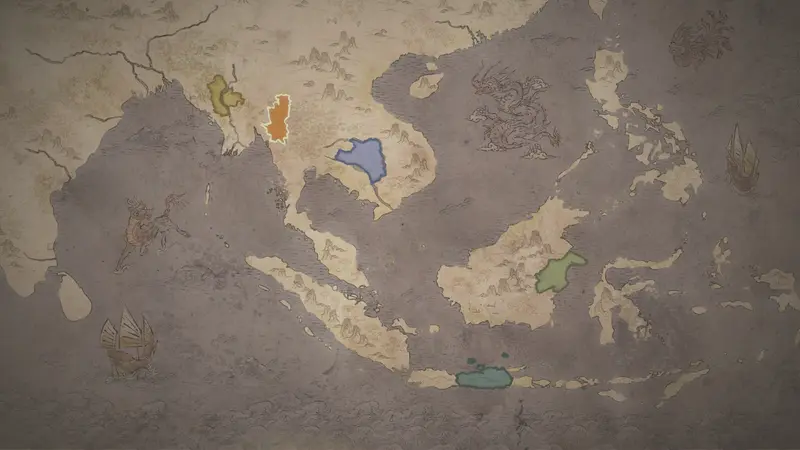 Padumaraja's realm on the bookmark map