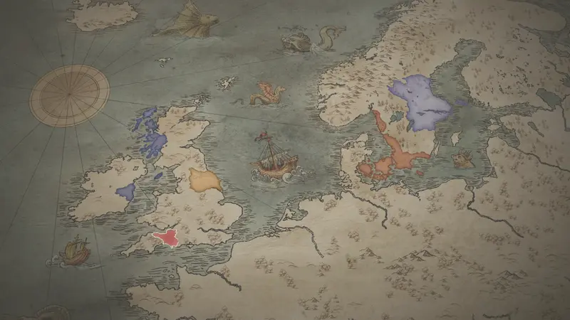 Earl Alfred's realm on the bookmark map