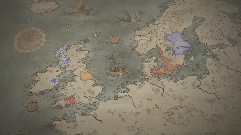 Ivar the Boneless's realm on the bookmark map