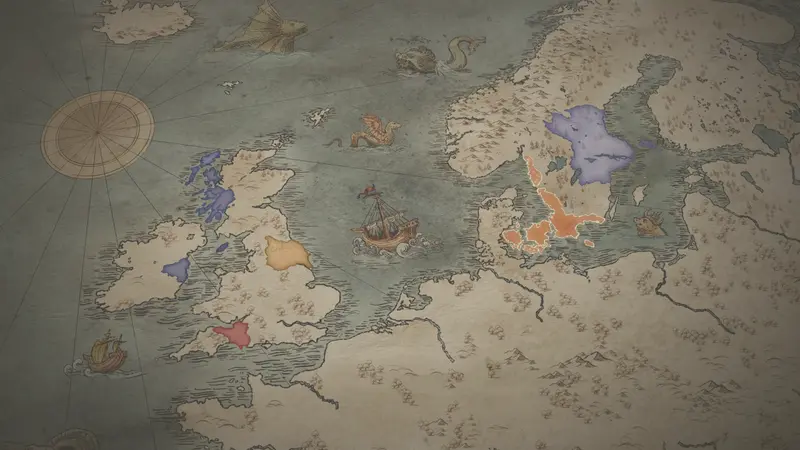 Sigurdr Snake-in-the-Eye's realm on the bookmark map